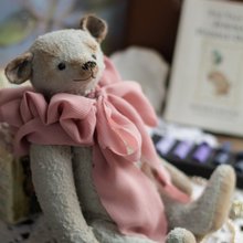 作家さん、かわいいピンク象のぬいぐるみ/テディベア アーティストの小さなピンクの象の手作りぬいぐるみかわいい