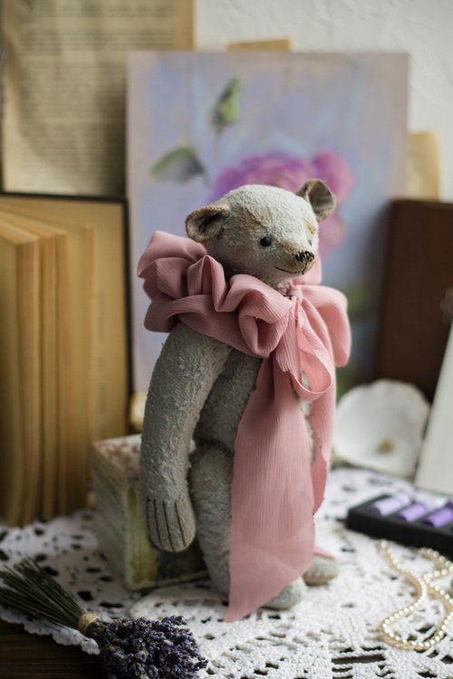 作家様　ピンクくまちゃん　アーティストベア　テディベア 作家様 テディベア ピンク アーティストベア