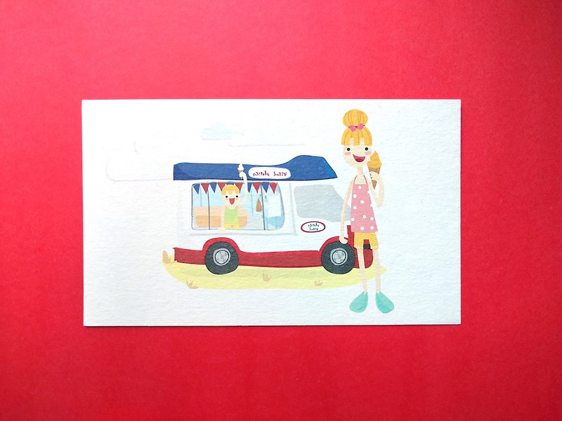 Summer Ice-cream / Post Card - การ์ด/โปสการ์ด - กระดาษ ขาว