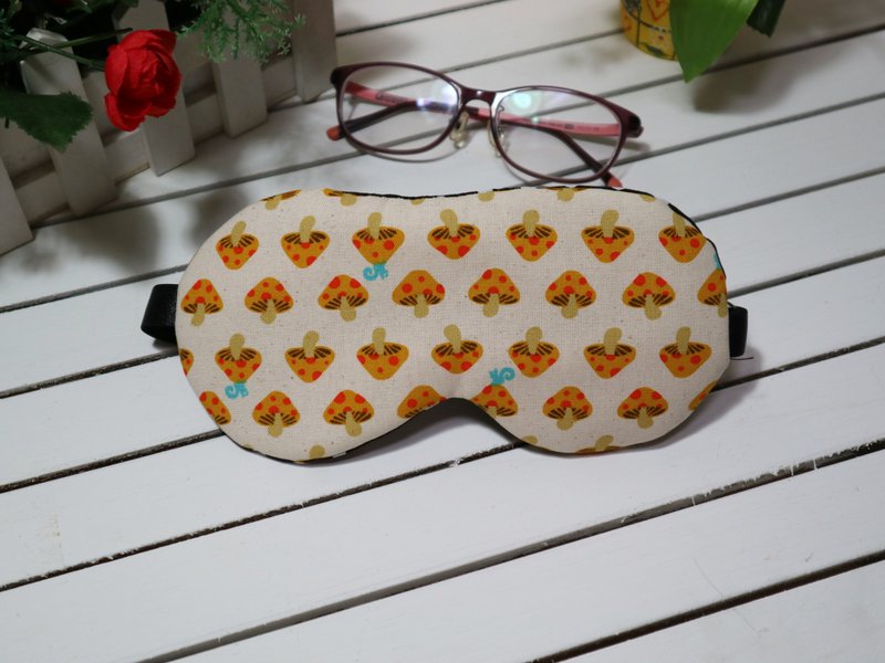 Mushroom adjustable sleep eye mask red bean warm compress eye mask mask - Eye Masks - Cotton & Hemp 