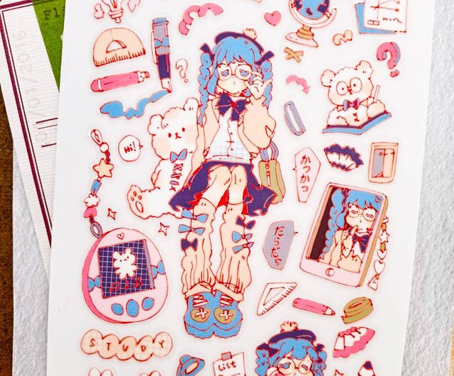 DP020_双星樂園妹J_DoublePlanet sister J-A6乾式轉印貼紙/Transfer