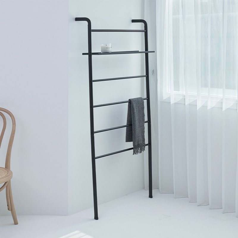 【Sim'n Coz】Wall Shelf Hanger(Black) - Hangers & Hooks - Other Metals Black