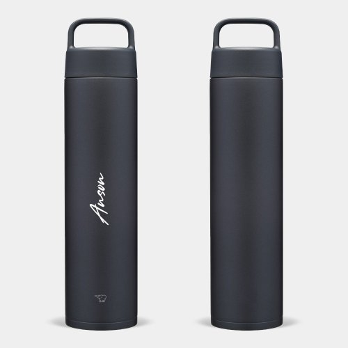 PIXO.STYLE 【客製化禮物】英文名 750ml 手提象印不銹鋼吊環保溫瓶 001