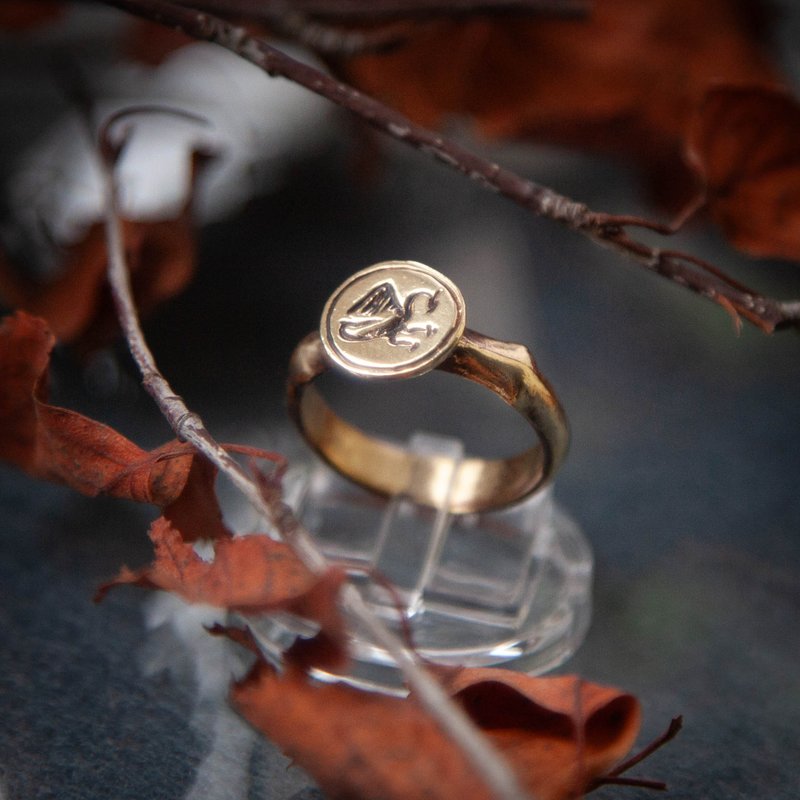 Dragon ring. Simple Dragon ring. Replica. Celtic viking jewelry. Gothic dragon. - General Rings - Other Metals Orange