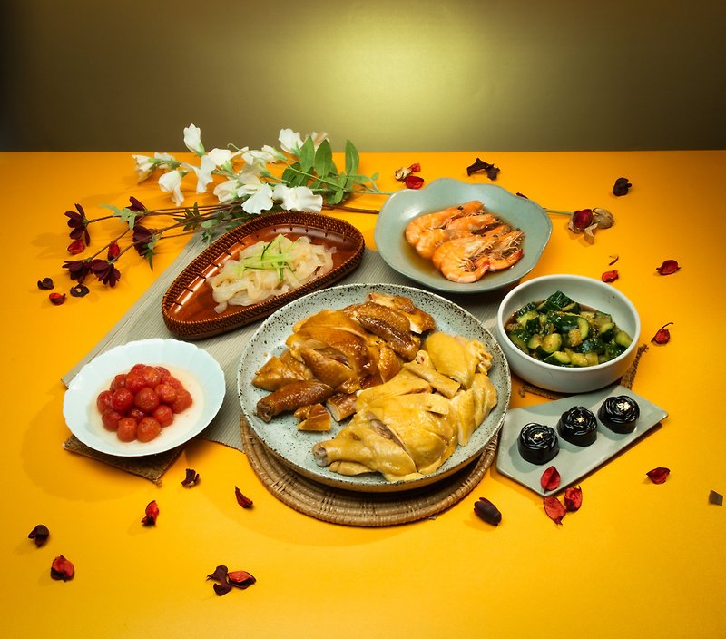 [Self Pickup] Mother’s Day Cantonese Classic Family Banquet Set – Smoked Taiye Chicken Dishes - Prepared Foods - Fresh Ingredients Khaki