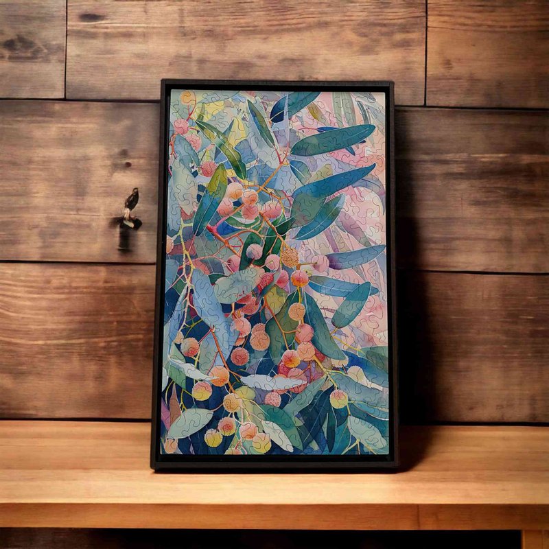 莫待無花-豐果【壁虎拼圖】 - 擺飾/家飾品 - 木頭 綠色