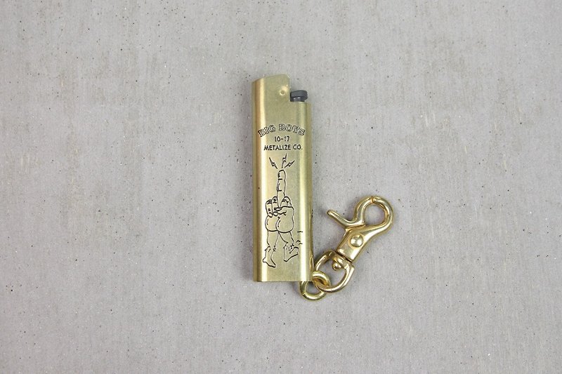 【METALIZE】Cricket/ Bronze Lighter Cover-Vietnam War Middle Finger - Keychains - Copper & Brass 
