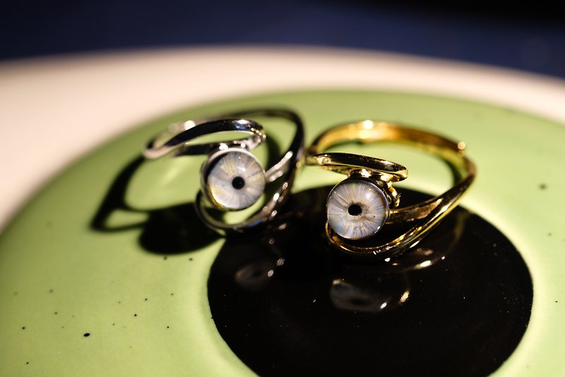 Eyeball Glass Eyeball Ring - General Rings - Glass Silver