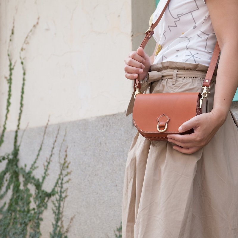 Genuine Leather Waist Bag - Messenger Bags & Sling Bags - Genuine Leather Brown
