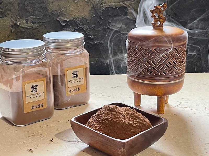 India imports Indian Laoshan sandalwood powder 100g canned to purify and avoid evil - น้ำหอม - พืช/ดอกไม้ สีนำ้ตาล