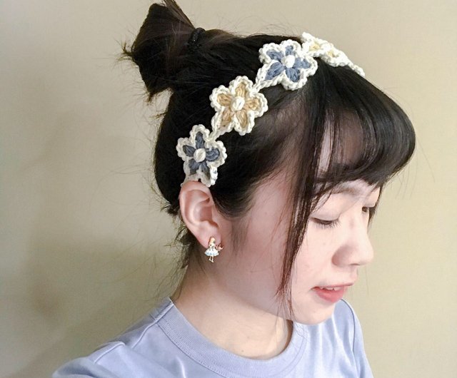 tanakadaisuke フラワーフリンジクリアヘアバンド tanakadaisuke フラワーフリンジクリアヘアバンド