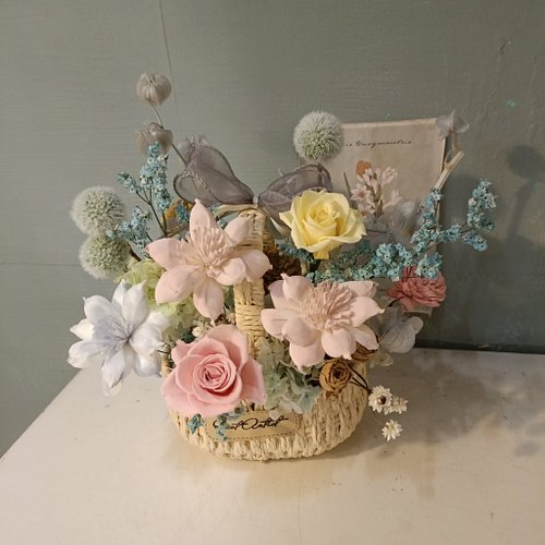 ノバレーゼ♡ドライフラワーwelcomeオブジェ ドライフラワーのバスケット | ichirin's STORE