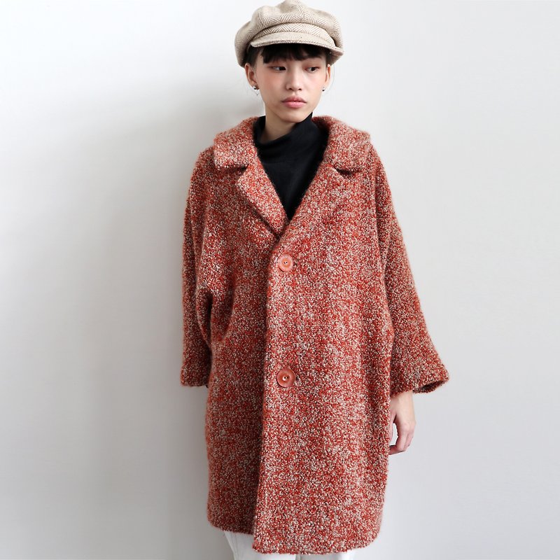 Pumpkin Vintage. Ancient and wind coat coat - เสื้อแจ็คเก็ต - ขนแกะ 