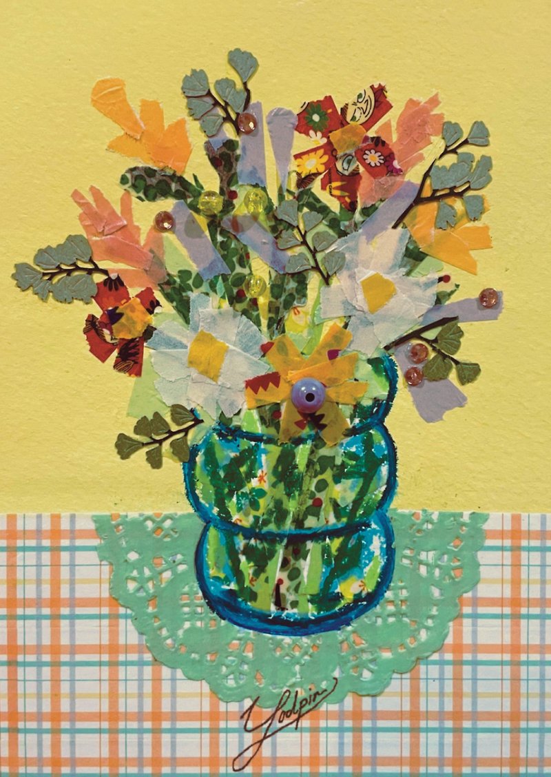 4x6 Collage Postcard - Flower Vase - Cards & Postcards - Paper 