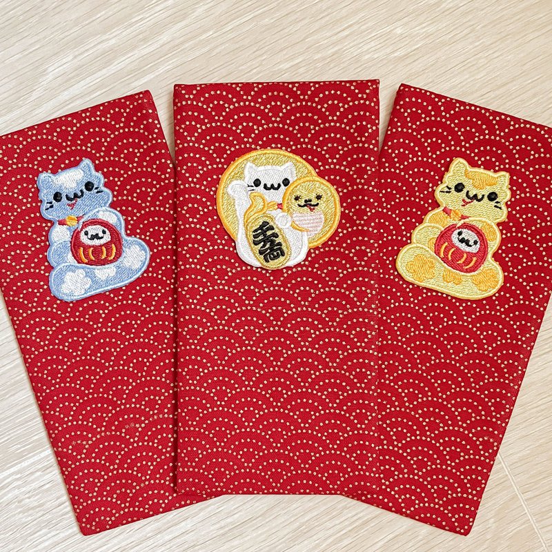 [Sis Snake Lucky Cat] Red envelopes for the Year of the Snake. Big red envelopes can be placed in passbooks. - อื่นๆ - ผ้าฝ้าย/ผ้าลินิน สีแดง