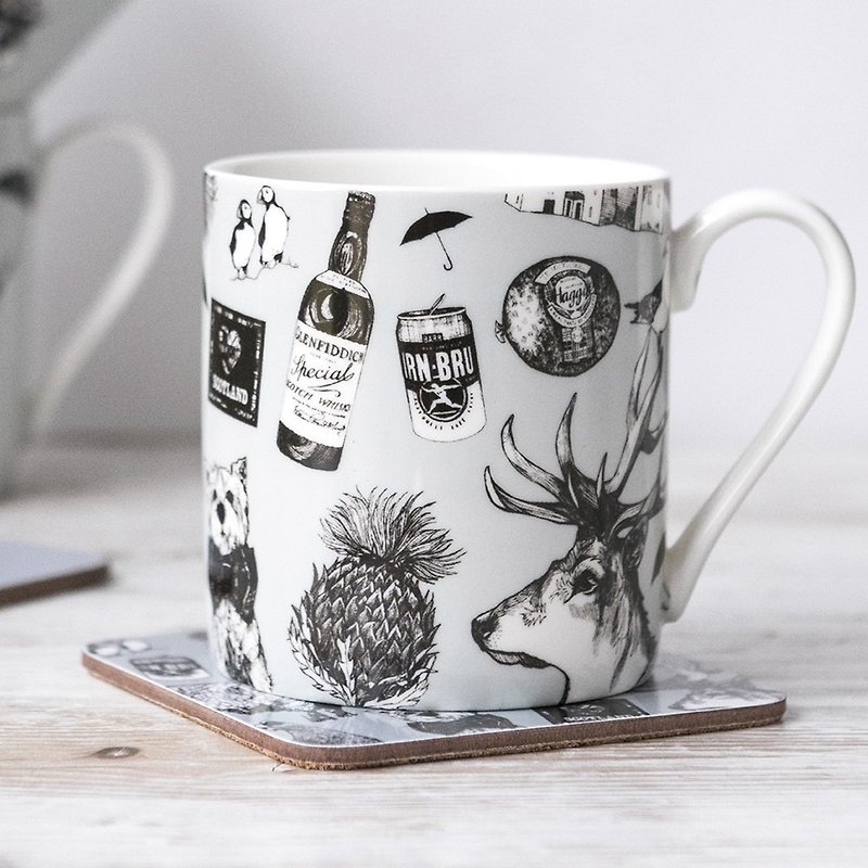SUSS-Exclusive agent of British Gillian Kyle Scottish style ten thousand totem mug-spot - Cups - Porcelain Transparent