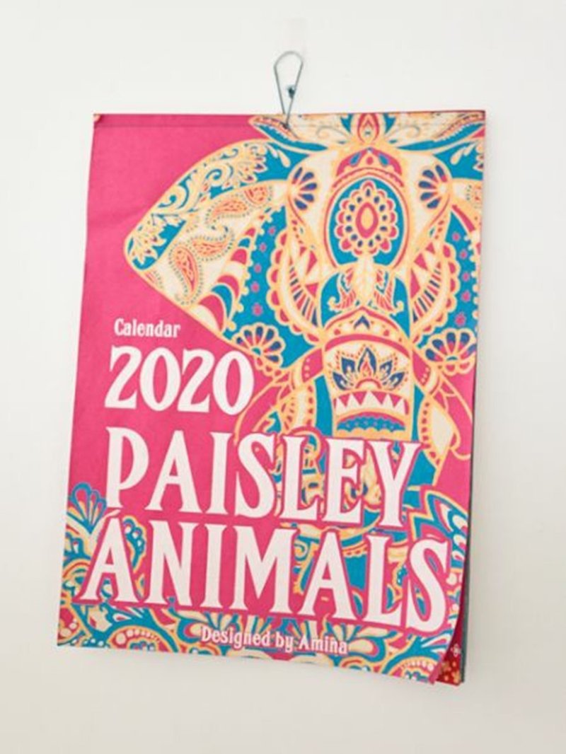 [Hot Pre-order] 2020 Indian Flower Painting Animal Calendar IMDP9301 - Calendars - Paper 