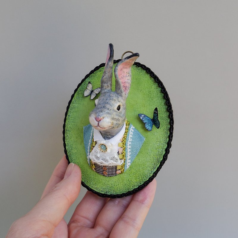 small animal head rococo rabbit - Stuffed Dolls & Figurines - Paper 