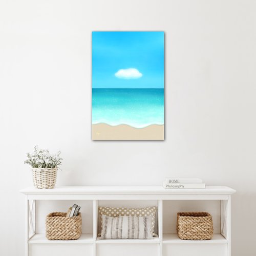 油絵 海 雲 紫 油絵 海 雲 紫
