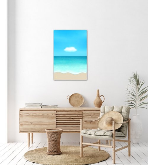 油絵 海 雲 紫 油絵 海 雲 紫