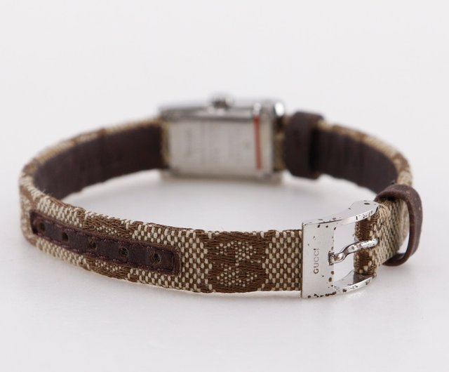 日本直送】グッチ GUCCI 腕時計 8600L SS×GGキャンバス クオーツ