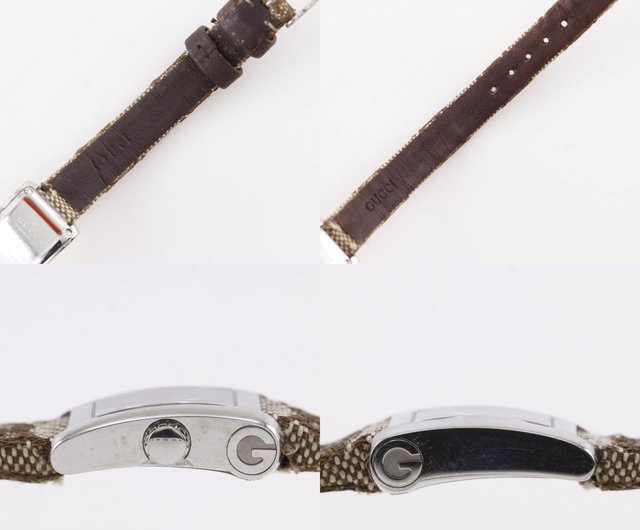 日本直送】グッチ GUCCI 腕時計 8600L SS×GGキャンバス クオーツ