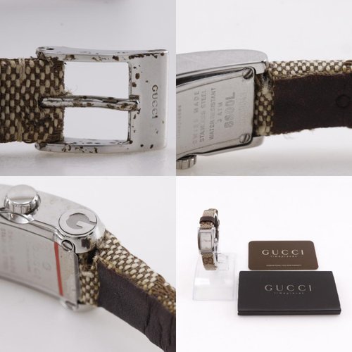 日本直送】グッチ GUCCI 腕時計 8600L SS×GGキャンバス クオーツ
