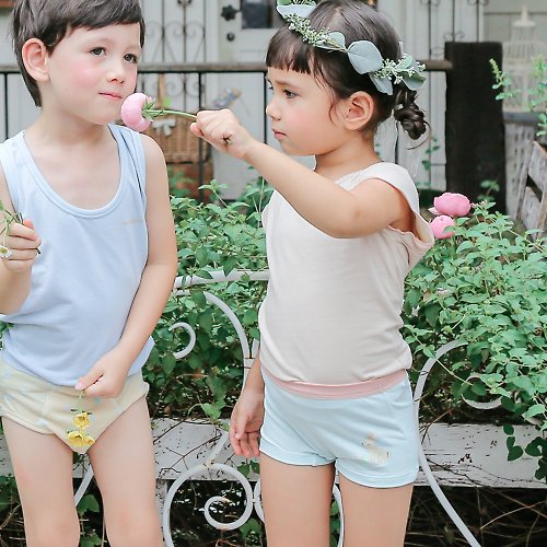 minihope美好的親子生活 兒童內褲4件組~白竹炭花園系列新品