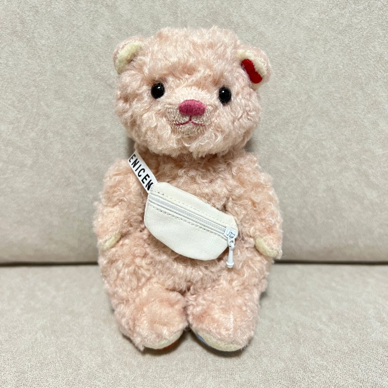 nuiMOs|15cm doll|17cm doll|handmade baby clothes|white satchel|sports backpack - ตุ๊กตา - ผ้าฝ้าย/ผ้าลินิน ขาว