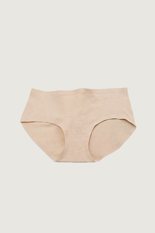 Flexible・Medium Waist Japanese Full-Wrap Hip Panties- Brown Rice Brown