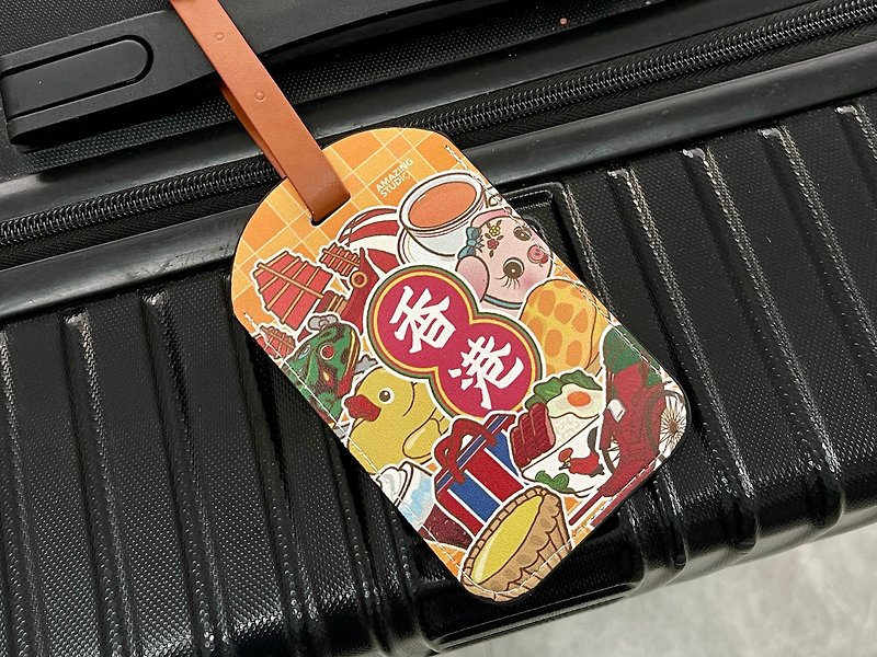 【Hong Kong】Luggage Tag丨Hong Kong Features丨Amazing Studio - Luggage Tags - Faux Leather Multicolor