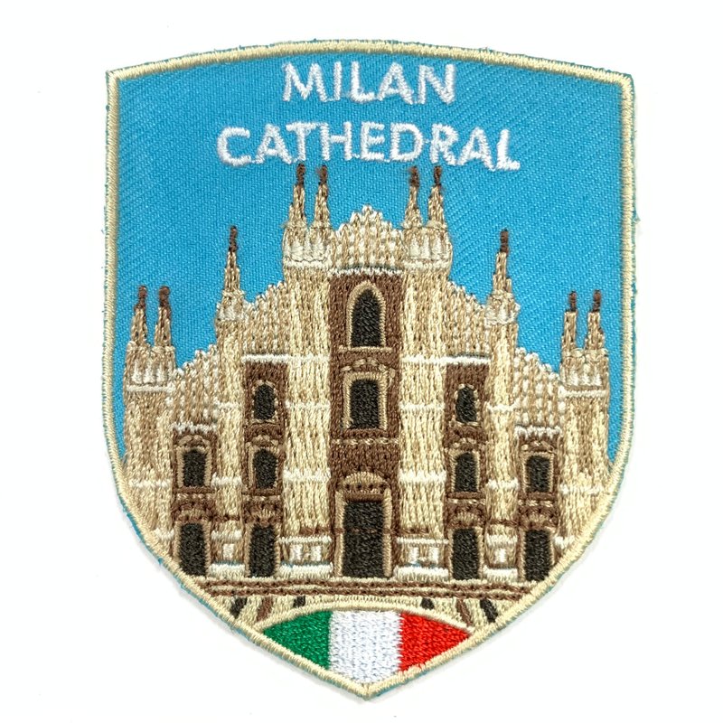 Italy Milan Cathedral Coat Electric Embroidered Wenqing Design Cloth Badge DIY Creative Patch - Badges & Pins - Thread Multicolor