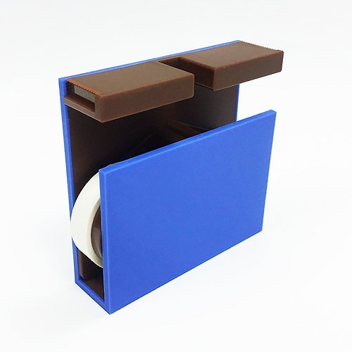 Qmono紙趣文房具 mt 撞色膠帶台【藍 x 咖啡 (MTTC0028)】 可製作標籤貼紙