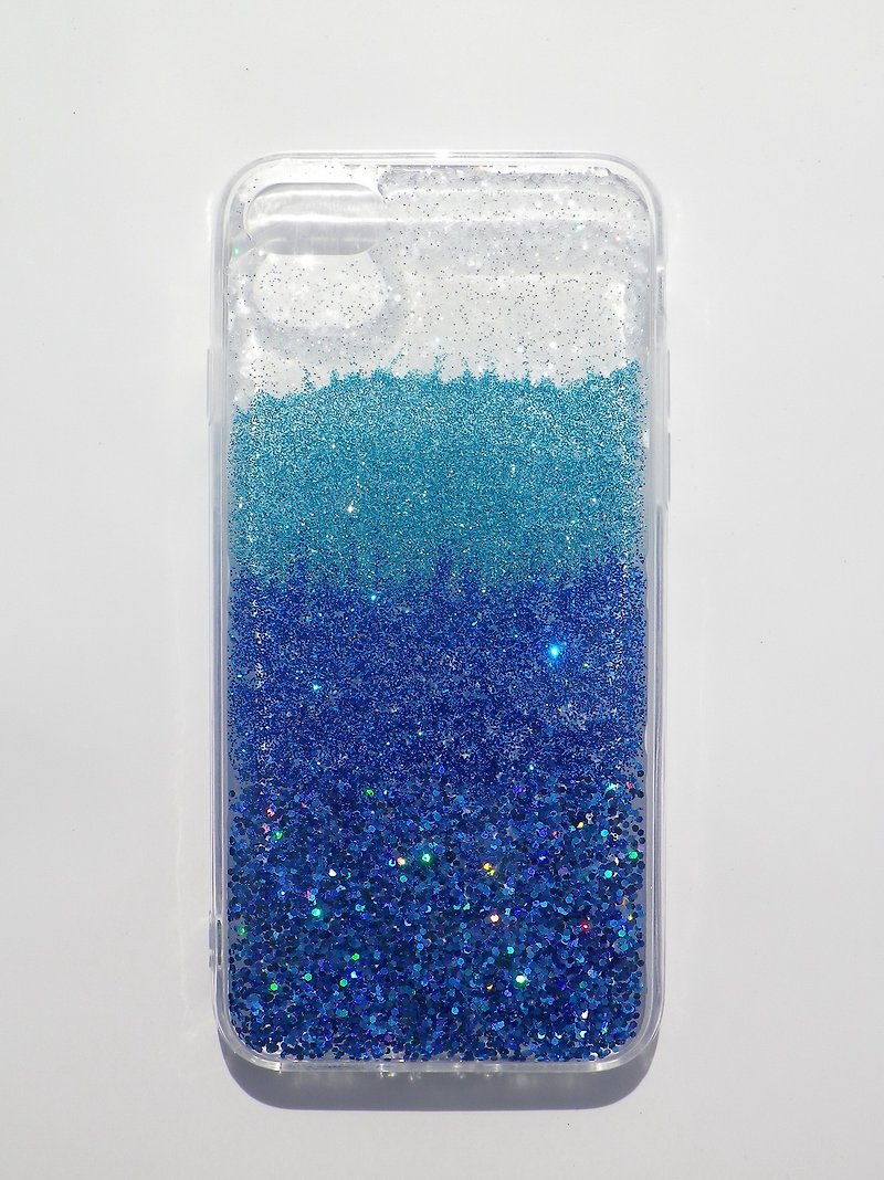 Anny's workshop手作押花手機保護殼，適用於iphone 7，藏不住的低調(透明軟邊)，現貨 - 手機殼/手機套 - 塑膠 藍色