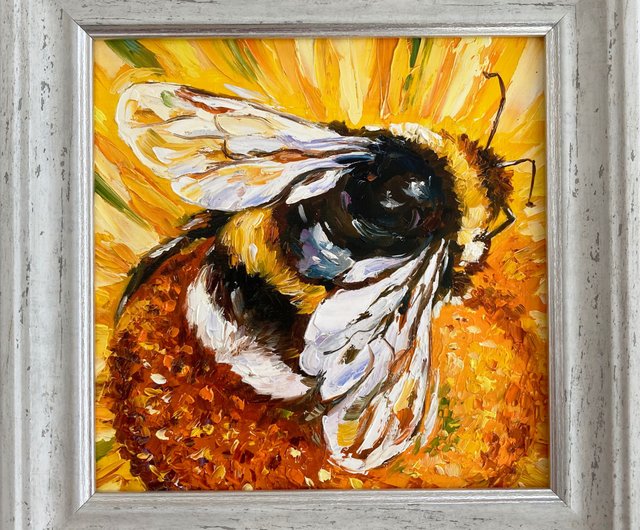 Bee, Bee Art, Bee Painting, Bumblebee, Honeybee, Bee On Flower