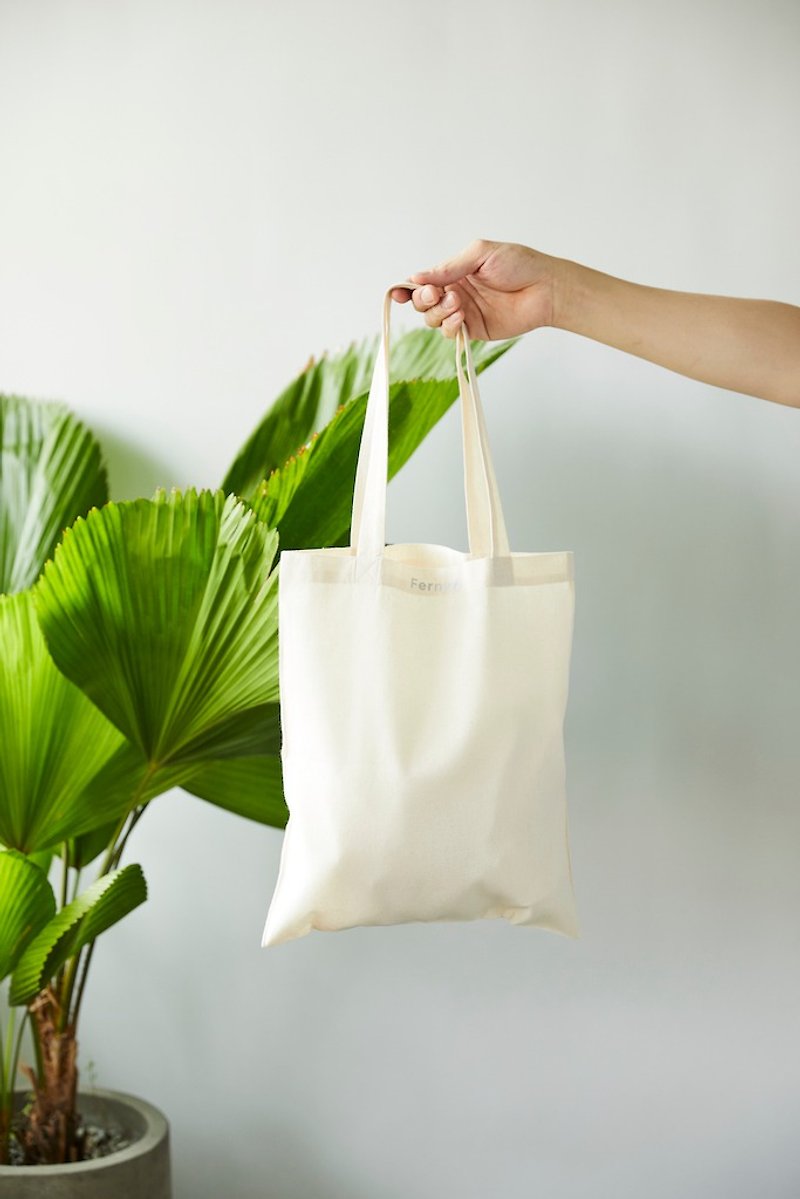 Organic cotton shopping bag germ off white - กระเป๋าถือ - ผ้าฝ้าย/ผ้าลินิน 