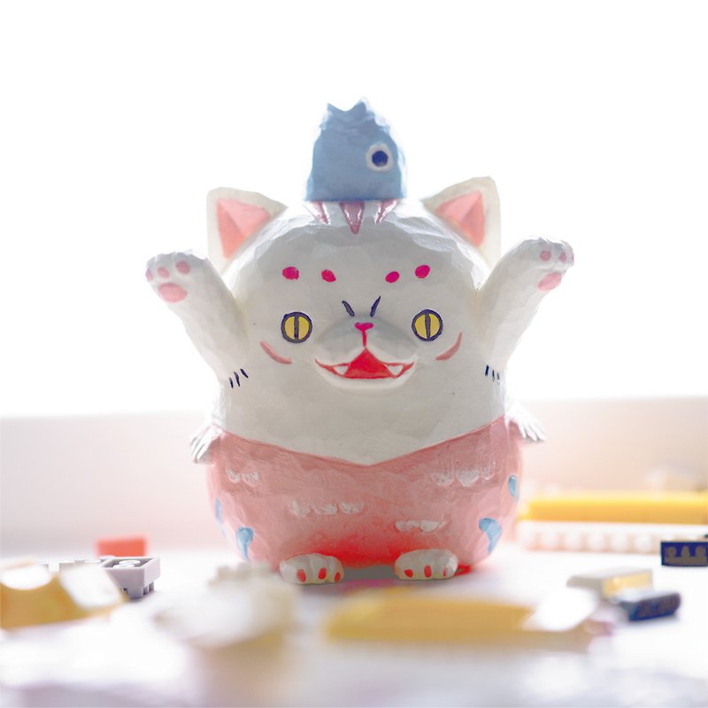 Catfish micho [Demolition of the little monster] - Stuffed Dolls & Figurines - Resin Pink