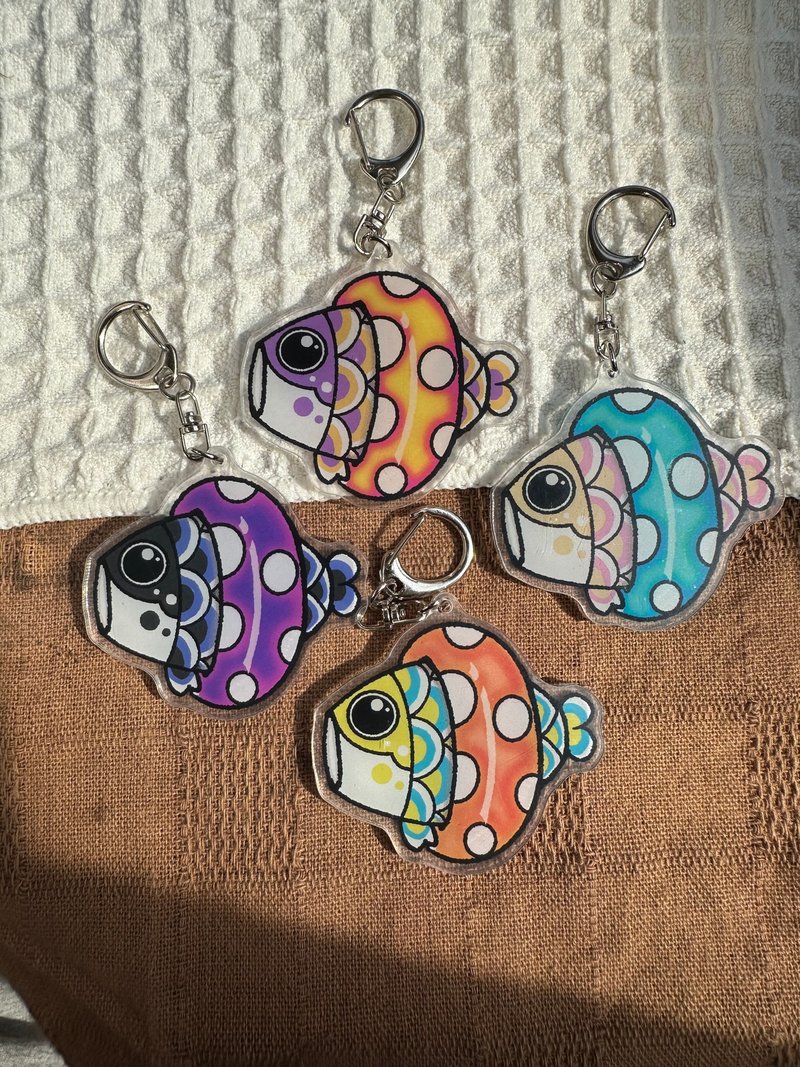 Original bubble wheat fish key chain - Keychains - Acrylic Multicolor