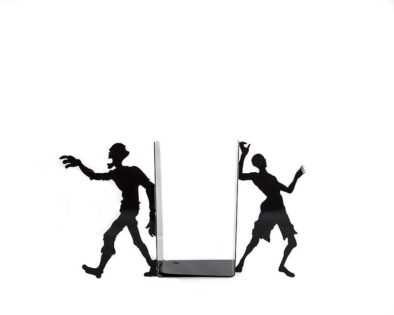 Horror metal bookends Zombies // FREE SHIPPING WORLDWIDE // - 裝飾/擺設  - 其他材質 黑色