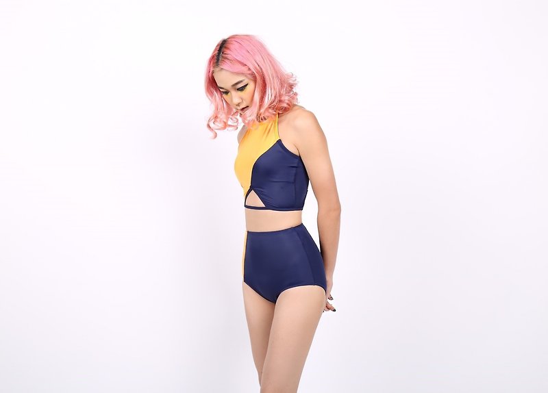 Tear Diamond set - YellowNavy / swimwear / S - Women's Swimwear - Other Materials Yellow