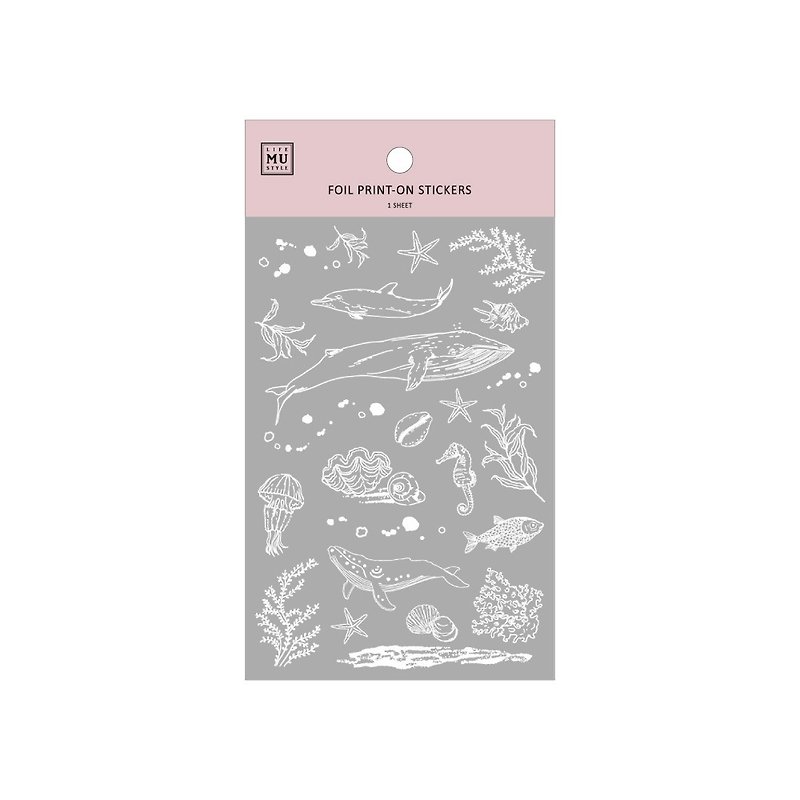 【Foil Print-On Stickers】Silver Foil 04. Rub-On Sticker Transfer Sticker - สติกเกอร์ - วัสดุอื่นๆ สีเงิน