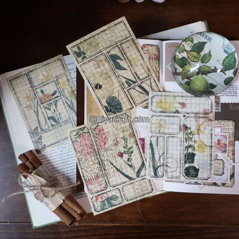 Vintage. Note bookmark Label - Stickers - Paper Green