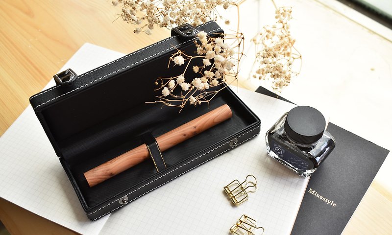 CYPRESS fine leather case for pens - Pencil Cases - Faux Leather 