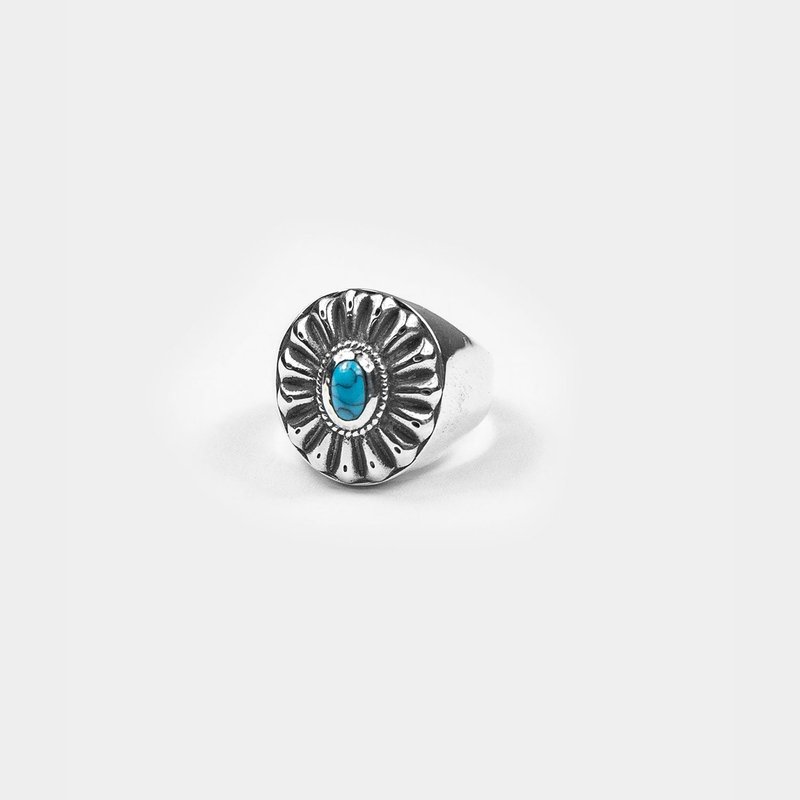 Turquoise Clam Ring - แหวนทั่วไป - เงินแท้ 