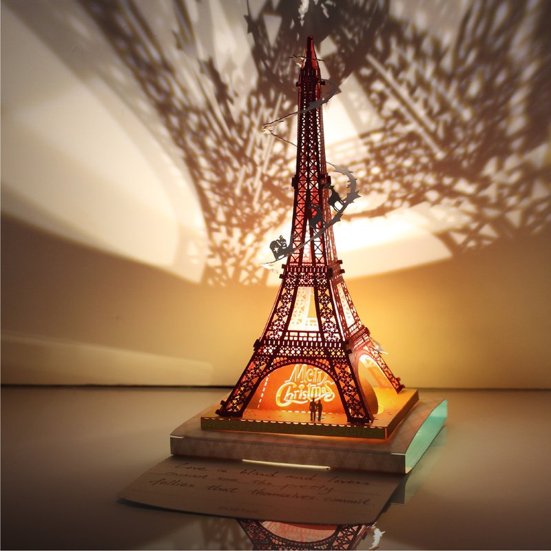 X'mas Eiffel Tower  - POSTalk Light Model Gift Card (LM-20) - Cards & Postcards - Other Materials Multicolor