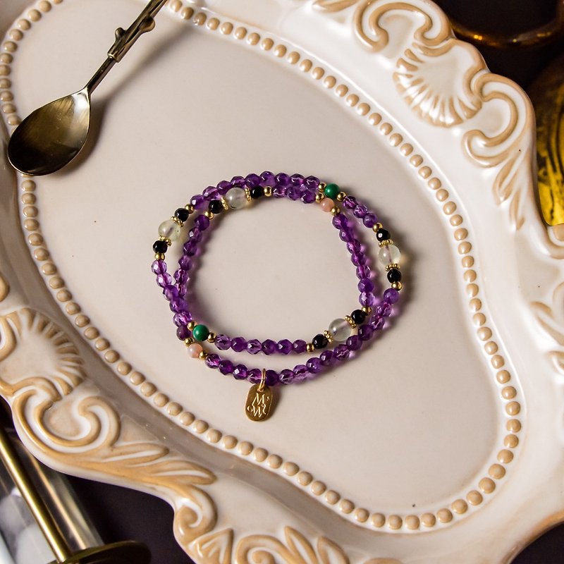 Purple Rain Purple Rain // C1170 Amethyst and Grape Bracelet - Bracelets - Gemstone 