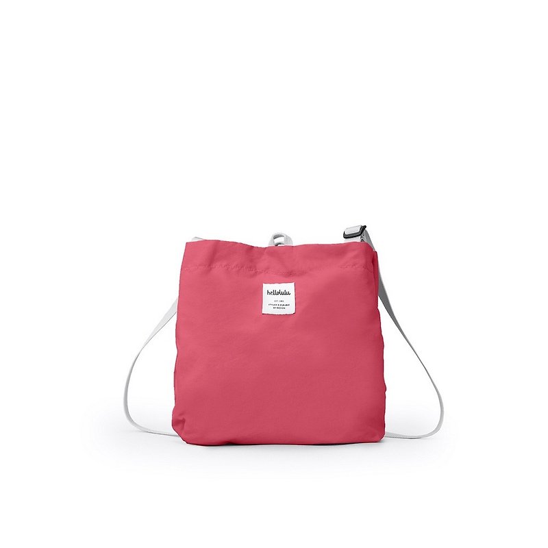 hellolulu Eilish Small Side Backpack-Carmine - Messenger Bags & Sling Bags - Nylon Pink