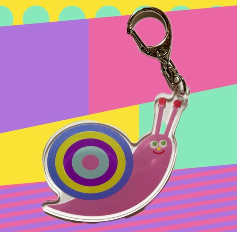 カタツムリ　アクリルキーホルダー - 鑰匙圈/鑰匙包 - 塑膠 多色