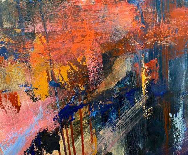 比喩的な絵画の女性の抽象的な顔の絵キャンバス油絵 - ショップ