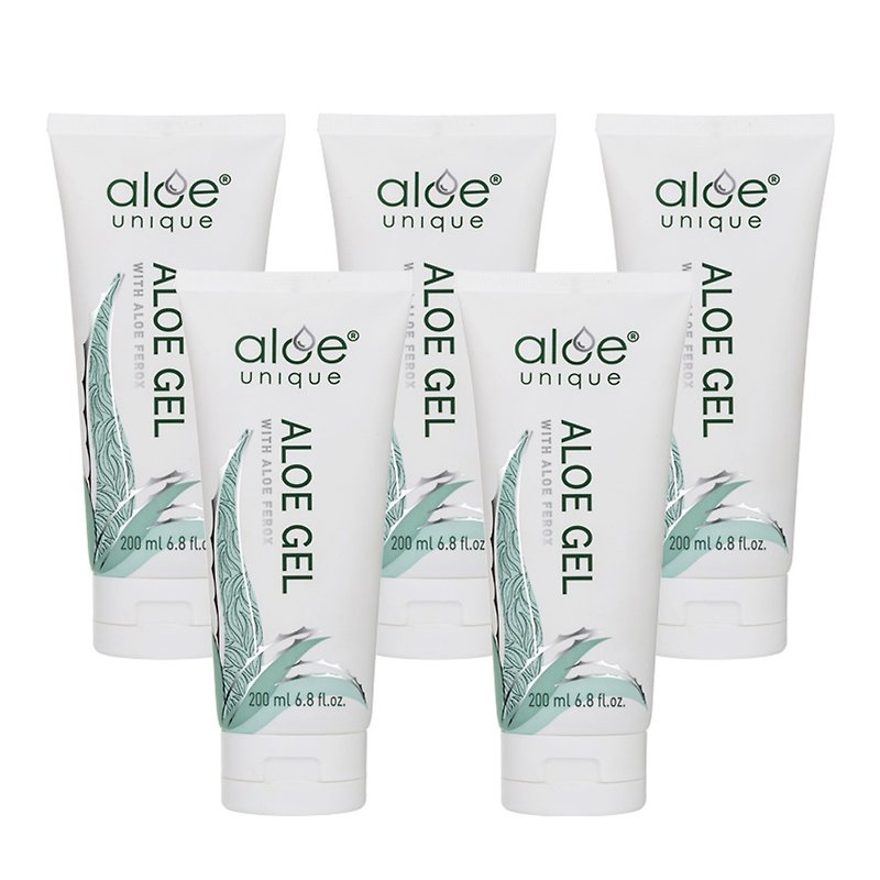 Unique Aloe Vera Moisturizing Repair Gel 200ml 5 pack - Toners & Mists - Concentrate & Extracts Green
